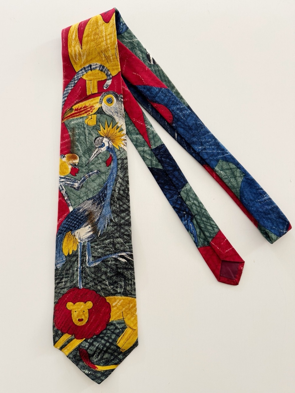 Vintage 1991 World Wildlife Fund Design No. 104 Silk Tie
